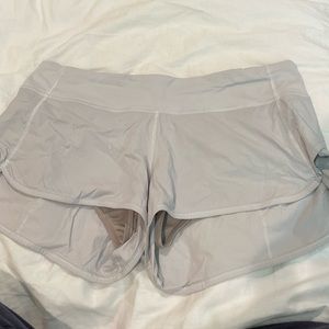 White lulu speed up shorts